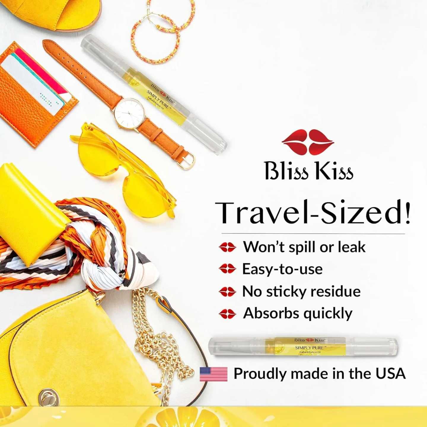 Bliss Kiss Nail Oil Cuticle Pen with Vitamin E & Jojoba