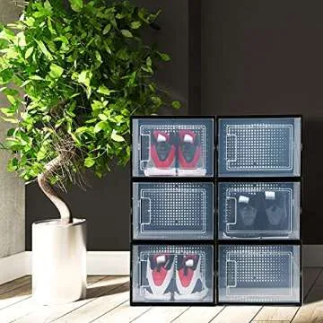 Shoepreem Large Stackable Shoe Storage Boxes for Sneakers