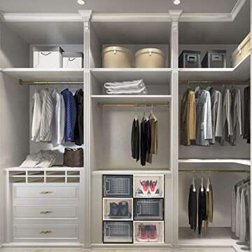 Shoepreem Large Stackable Shoe Storage Boxes for Sneakers