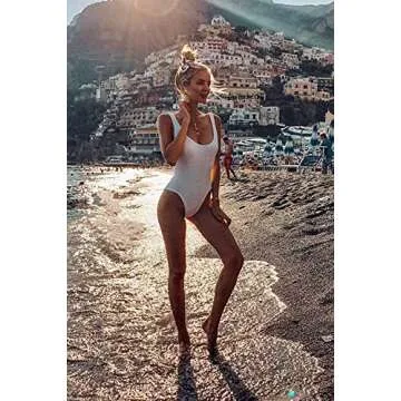 PRETTYGARDEN One Piece U Neck Swimsuit for Women