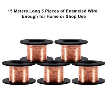 Enameled Copper Wire - 0.1mm Thickness, 12m Length