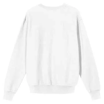 Bioworld Pickleball Est. 1976 Swing Away Adult White Crew Neck Sweatshirt-Large