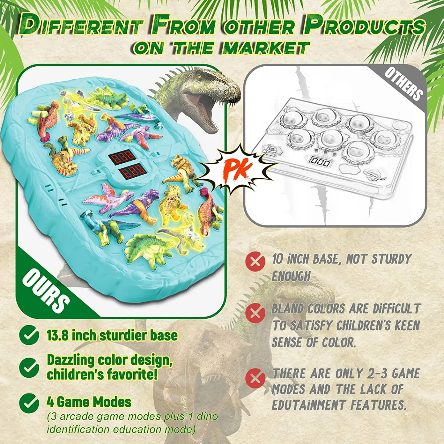 Dinosaur Toys for Kids: Whack A Mole Fun & Learning