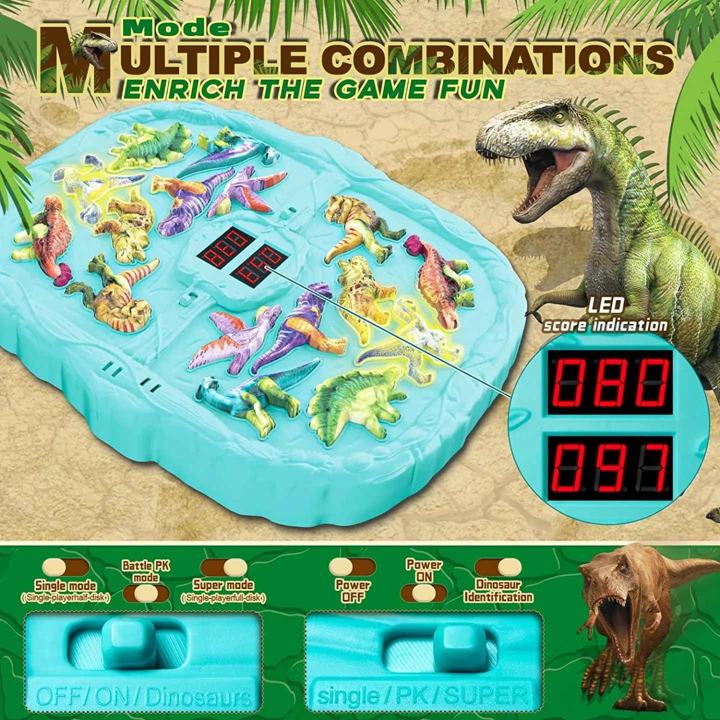 Dinosaur Toys for Kids: Whack A Mole Fun & Learning