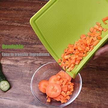 Liflicon Silicone Cutting Boards Set - Easy Grip, BPA Free