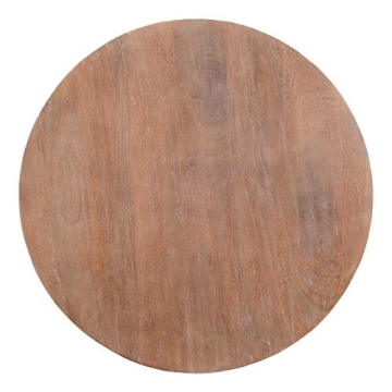 Handcrafted Drum Shape Wooden Coffee Table for Farmhouse Style