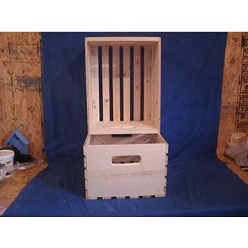 L.P. crate Unfinished wooden crate handmade wood crate vinyl record cratewood crate storage crate wooden storage crate wooden L.P. storage crate