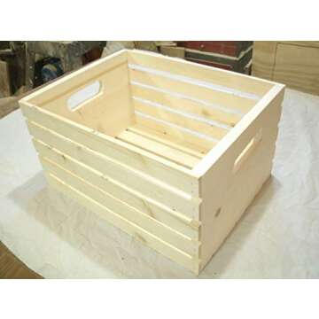 L.P. crate Unfinished wooden crate handmade wood crate vinyl record cratewood crate storage crate wooden storage crate wooden L.P. storage crate