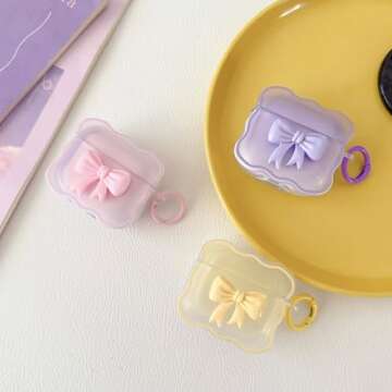 Cute AirPods 3rd Gen Clear Case for Girls with Bow Design