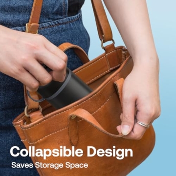 Bitvae P1 Water Dental Flosser, Travel Water Teeth Picks, Cordless Mini Water Dental Flossers with Telescopic Water Tank, IPX7 Waterproof Water Cleaner Picks, Brace & Sensitive Teeth Care, Black