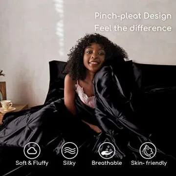 MR&HM Satin Comforter Queen 7 Pieces for Luxurious Sleep