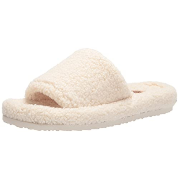 Amazon Essentials Women's Faux Sheepskin Slide Slipper, Cream, 8