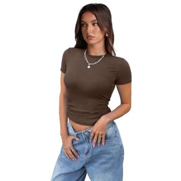 Stylish Y2K Crew Neck Tees - Summer Essentials 3 Pack