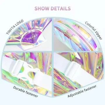 TINYAT Seashell Fanny Pack for Women Waterproof Waist Pack Cute Belt Bag with Adjustable Strap for Outdoor Party Travel,T1956