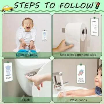 ZCCLINN 15PCS Cars Potty Training Chart - Race Car Transportation Themed Potty Training Reward Chart with Stickers for Toddlers Girls Boys, Vehicle Sticker for Kids Going Toilet Potties Trained