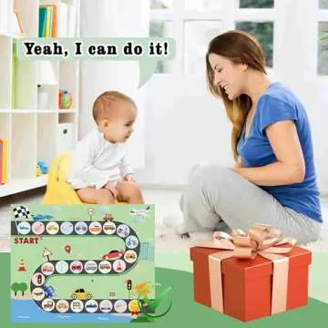 ZCCLINN 15PCS Cars Potty Training Chart - Race Car Transportation Themed Potty Training Reward Chart with Stickers for Toddlers Girls Boys, Vehicle Sticker for Kids Going Toilet Potties Trained