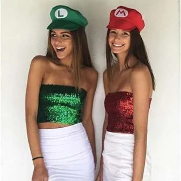 Shop Women’s Sparkly Sequin Mermaid Crop Tops for Parties!