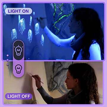 SUNVIE 2 Pack Halloween Spotlight Outdoor Black Light Spotlight Outdoor Waterproof 12W Purple Spot Lights Outdoor Halloween Black Lights Outdoor Blacklight Spotlight with US Plug for Glow Party Stage