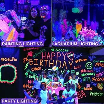 SUNVIE 2 Pack Halloween Spotlight Outdoor Black Light Spotlight Outdoor Waterproof 12W Purple Spot Lights Outdoor Halloween Black Lights Outdoor Blacklight Spotlight with US Plug for Glow Party Stage