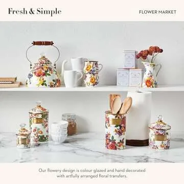 MacKenzie-Childs Small Enamel Canister for Stylish Storage