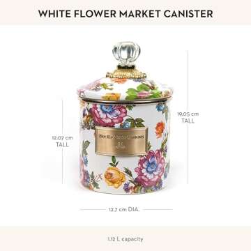 MacKenzie-Childs Small Enamel Canister for Stylish Storage