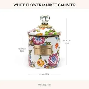 MacKenzie-Childs Small Enamel Canister for Stylish Storage