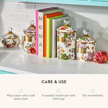 MacKenzie-Childs Small Enamel Canister for Stylish Storage