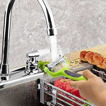 LEVINCHY Peeler 3-in-1 Rotatable Stainless Steel Blade, Work for Vegetable, Carrot and Fruit Peeler, Green