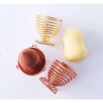 LanMa Beauty Sponge Blender Holder, Makeup Sponge Drying Stand Storage Egg Powder Puff Display Stand - 1 Pack Rose Gold