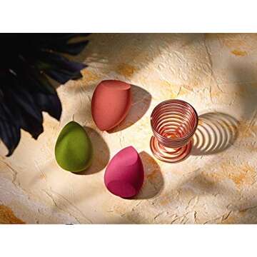 LanMa Beauty Sponge Blender Holder, Makeup Sponge Drying Stand Storage Egg Powder Puff Display Stand - 1 Pack Rose Gold