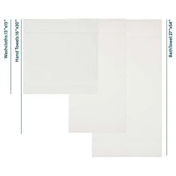 Bedsure White Bath Towels Set for Bathroom - 2 Bath Towels, 2 Hand Towels, 6 Washcloths, Cotton Hotel Quality Absorbent 10 Pack Bath Linen Towel Sets