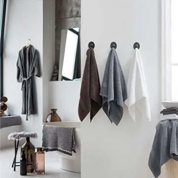 Bedsure White Bath Towels Set for Bathroom - 2 Bath Towels, 2 Hand Towels, 6 Washcloths, Cotton Hotel Quality Absorbent 10 Pack Bath Linen Towel Sets