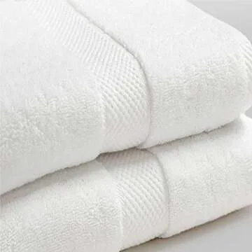 Bedsure White Bath Towels Set for Bathroom - 2 Bath Towels, 2 Hand Towels, 6 Washcloths, Cotton Hotel Quality Absorbent 10 Pack Bath Linen Towel Sets