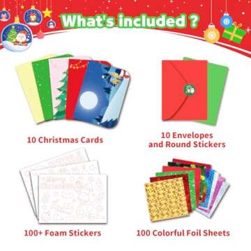 ZMLM Christmas Crafts for Kids - Foil Art Fun