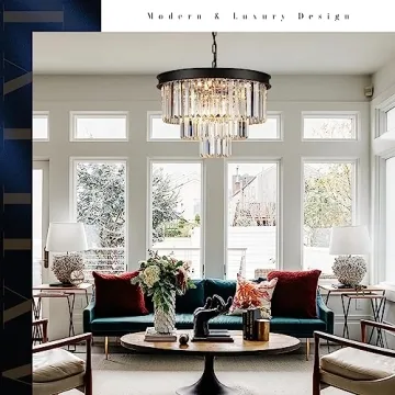 Elegant AXILIXI Black Crystal Chandelier for Luxurious Spaces