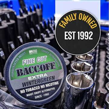 BaccOff Extra Wintergreen - Premium Tobacco-Free Snuff