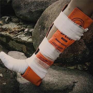 RHINO RESCUE First Aid Splint 36" X 4.3" Orange-Gray, Keep Bones in Position (4, Splint Bundle)