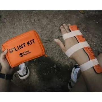 RHINO RESCUE First Aid Splint 36" X 4.3" Orange-Gray, Keep Bones in Position (4, Splint Bundle)