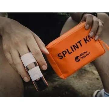 RHINO RESCUE First Aid Splint 36" X 4.3" Orange-Gray, Keep Bones in Position (4, Splint Bundle)
