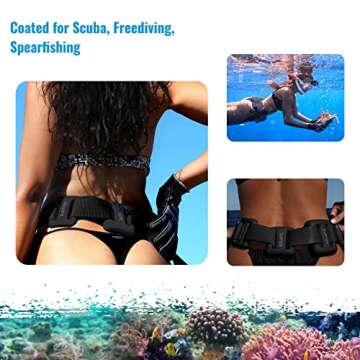 AQUATIC - Dive Weights - 1.1lb or 2.2lb or 3.3lb (0.5Kg or 1Kg or 1.5Kg) - Coated Black for Scuba, Freediving, Spearfishing (2.2lb (1Kg))