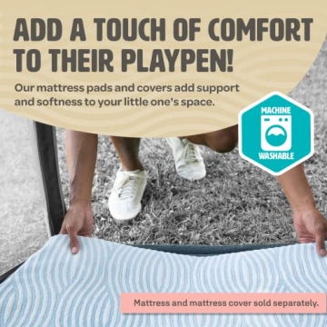 Portable Baby Playpen with Canopy - Safe Indoor Outdoor Play Yard