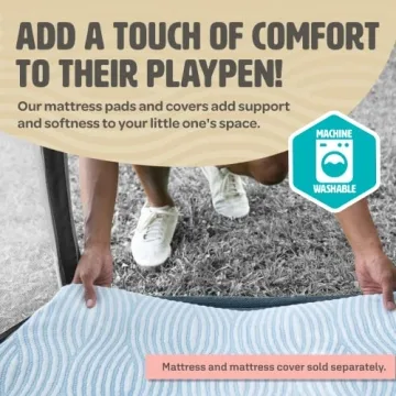 Portable Baby Playpen with Canopy - Safe Indoor Outdoor Play Yard