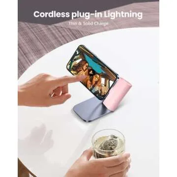 L.LYFOVR Pink 4800mAh Portable Charger for iPhone