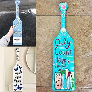 Personalized VENESUN Greek Sorority Paddle - Solid Pine Wood, Perfect for DIY Projects