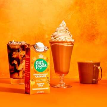 nutpods Pumpkin Spice Creamer - Unsweetened Dairy-Free Creamer, Made from Almonds and Coconuts, Whole30, Gluten Free, Non-GMO, Vegan, Kosher (12-Pack)