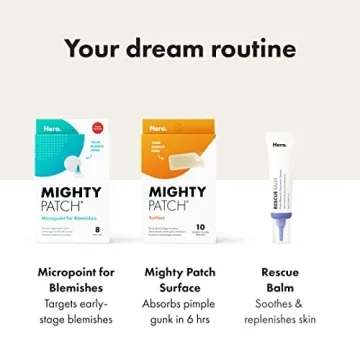 Mighty Patch Surface from Hero Cosmetics - Hydrocolloid Spot Patch for Body, Cheek, Forehead, and Chin, Vegan-friendly (10 Count)