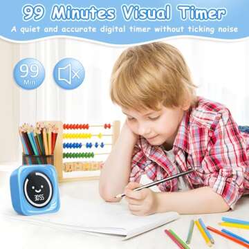Visual Timer for Kids, 99 Minute Digital Cute Kids Visual Timer Classroom Timer for Homeschool Suppl...