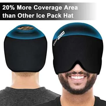 ComfiTECH Migraine Relief Hat for Headache & Eye Ice Pack Mask for Puffy Eyes