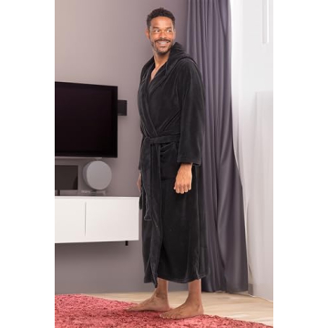 Luxurious Alexander Del Rossa Men's Plush Fleece Bathrobe