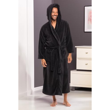 Luxurious Alexander Del Rossa Men's Plush Fleece Bathrobe